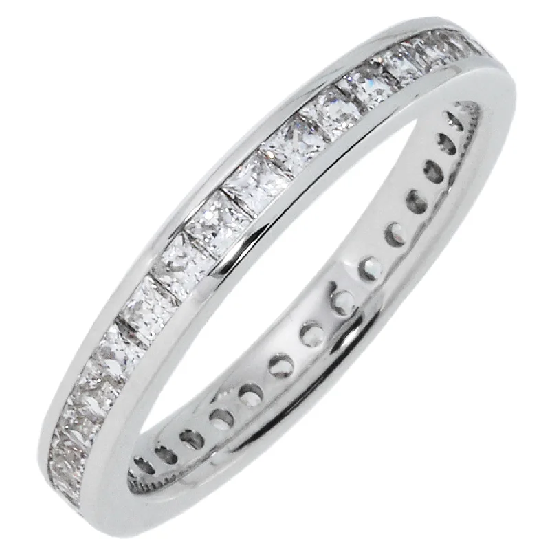 Just Perfect 1.00ct tw Diamond Eternity Channel Set Princess Band SFQ-1.00ct