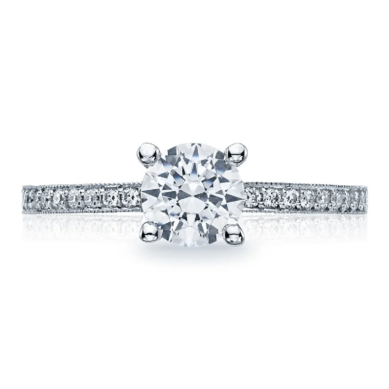 Tacori Sculpted Crescent Platinum Diamond Semi Mount 41-15RD6