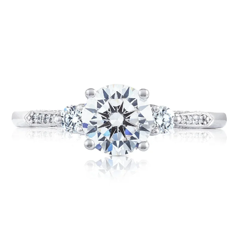 Simply Tacori Platinum Diamond Semi Mount 2657RD65