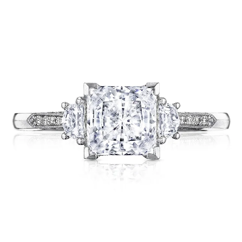 Simply Tacori 18K White Gold Diamond Semi Mount 2659PR65W