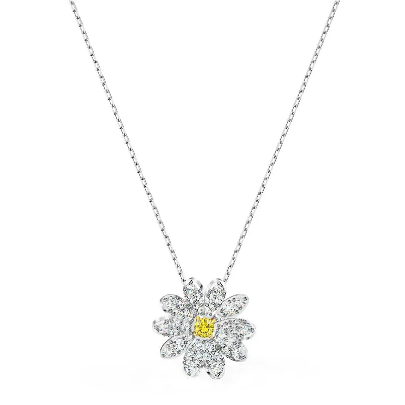 Women’s elegant pearl necklaces-Swarovski Women's Pendant with Chain - Eternal Flower Crystals | 5512662