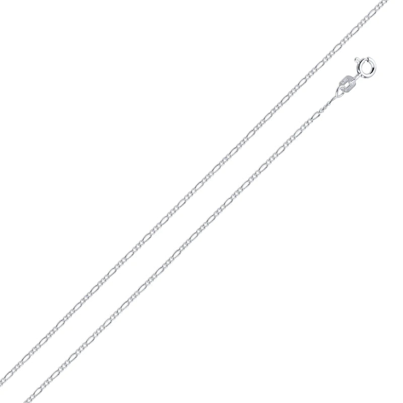 Women’s lock necklaces-Figaro 035 Chain 1.3mm