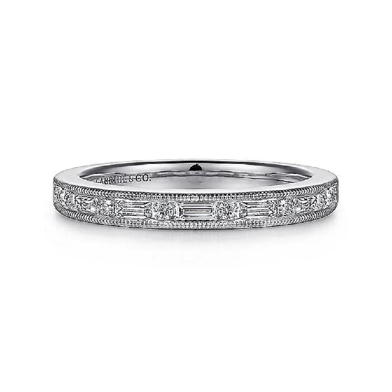 Gabriel & Co. 14K White Gold Channel Set Diamond Anniversary Band - 0.38 ct