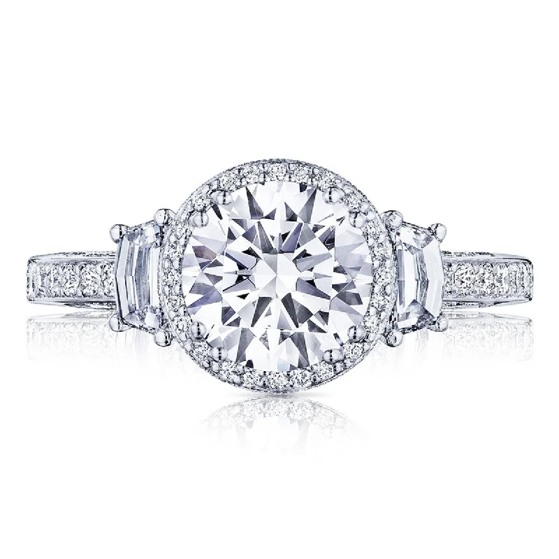 Tacori Dantela Platinum Diamond Semi Mount 2663RD75