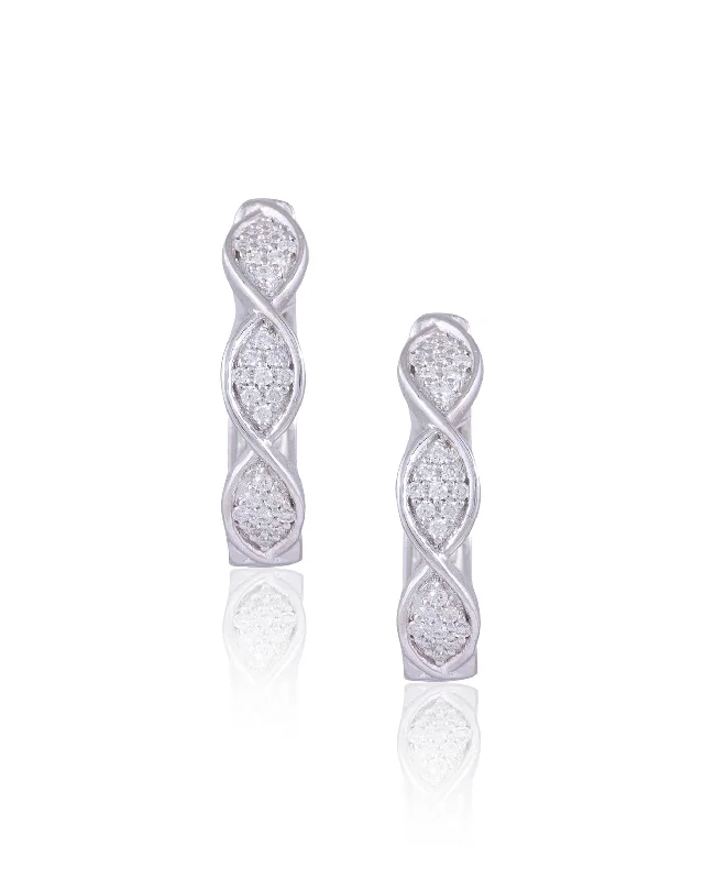 Women’s black earrings-Diamond Long Earring