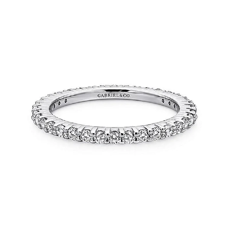 Gabriel & Co. 14k White Gold Diamond Anniversary Band - .43cttw