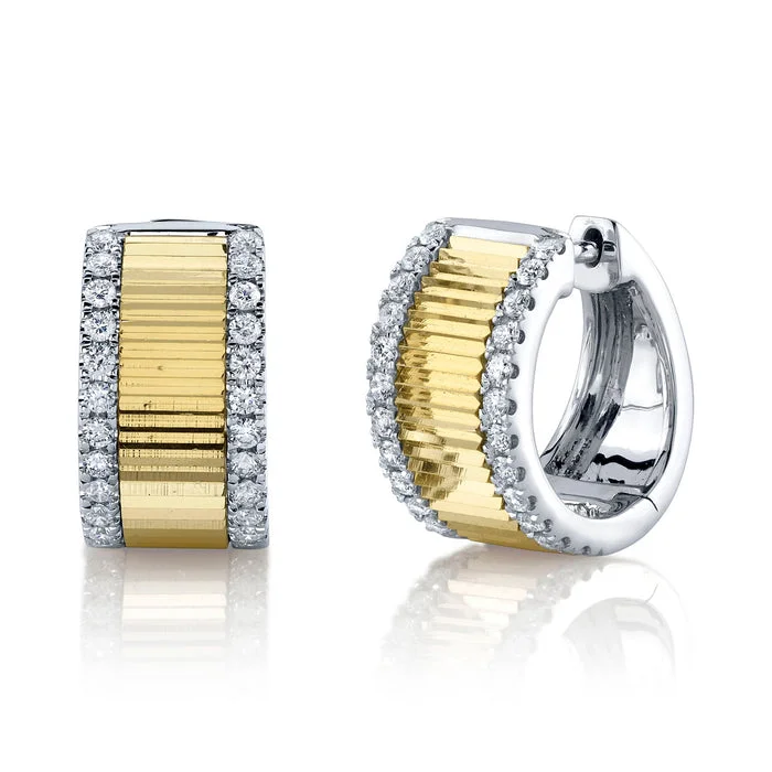 Women’s trendy earrings-0.46CT DIAMOND HUGGIE EARRING