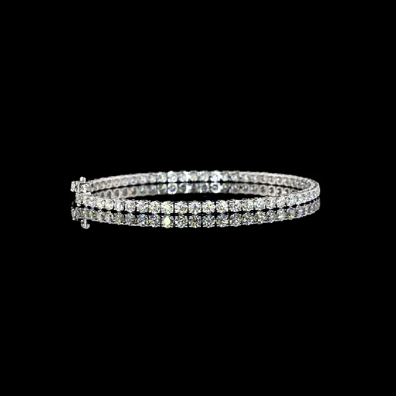 14K White Gold Lab Grown Round Diamond Tennis Diamond BC1257