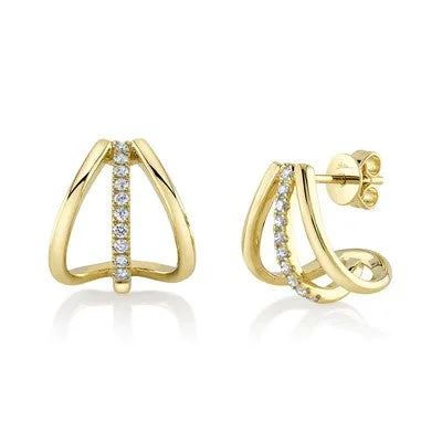 Women’s luxury gemstone earrings-0.21CT DIAMOND EARRING