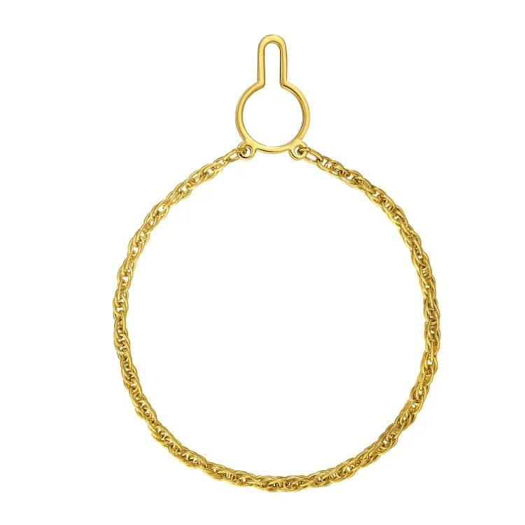 Women’s gemstone necklaces-Gold Finish Tie Chain Heavy Rope