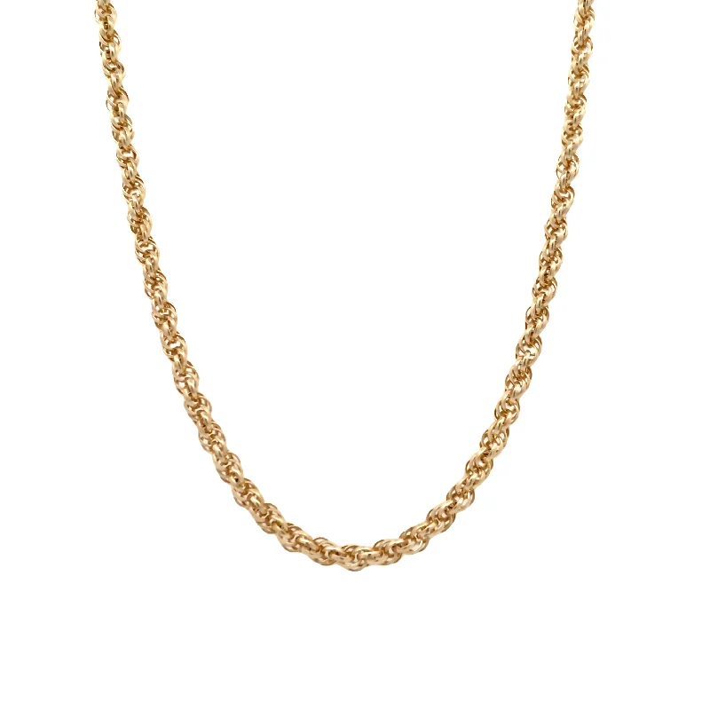 Women’s choker necklaces-Estate 30" Rope Chain in Yellow Gold