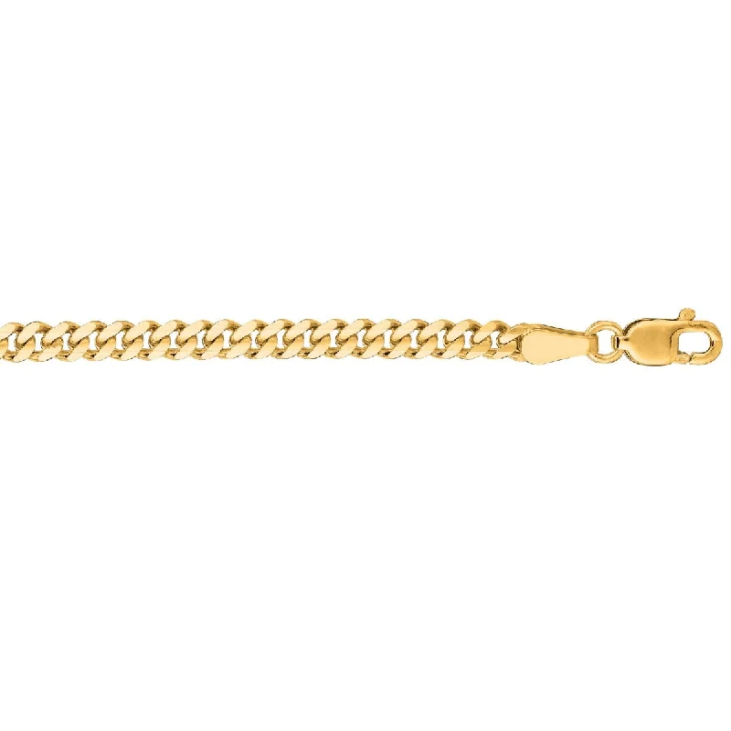 14kt 20" Yellow Gold Diamond Cut Gourmette Chain with Lobster Clasp GR080-20