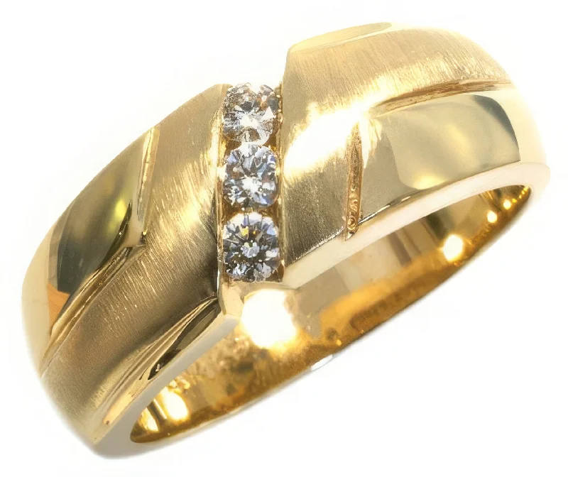 14K Yellow Gold Mens diamond band HB00567DI