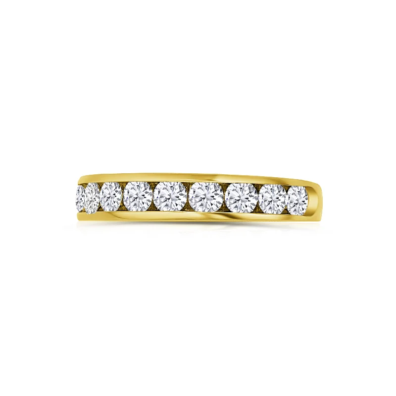 14K Yellow Gold Round 1.00ctw Diamond Band