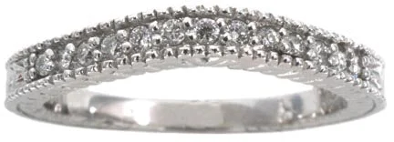 14K White Gold Round Diamond 0.24cttw Band HB20194DI