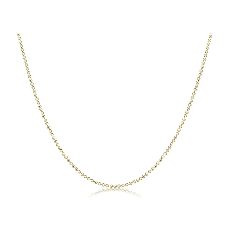 Women’s sparkling necklaces-enewton design :  Choker Classic beaded Chain - Gold