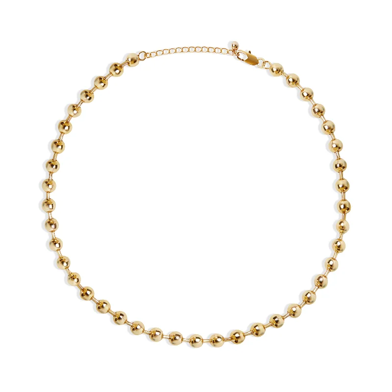 Women’s platinum necklaces-THE THICK BALL CHAIN (ALEXANDER ROTH X THE M)