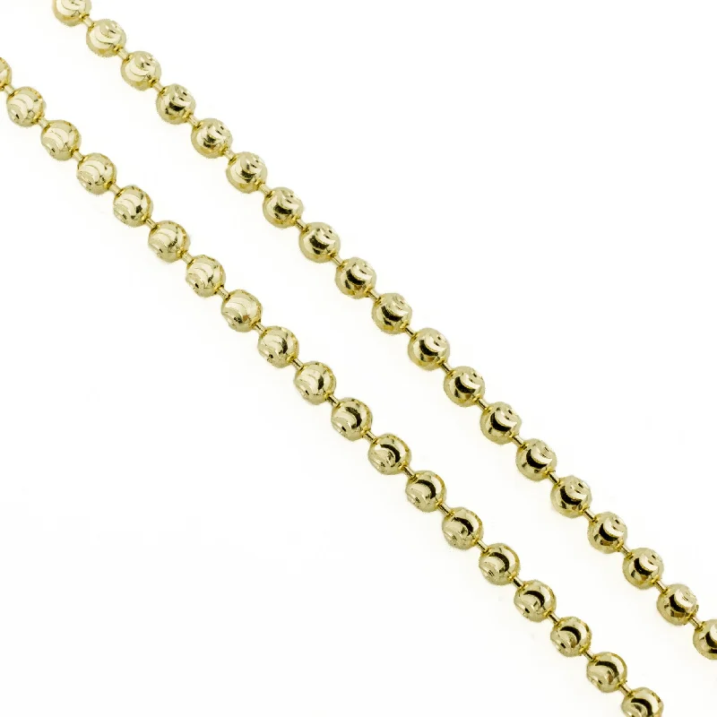 Women’s romantic necklaces-16" Bead Chain in 14K Yellow Gold - 5.1 grams