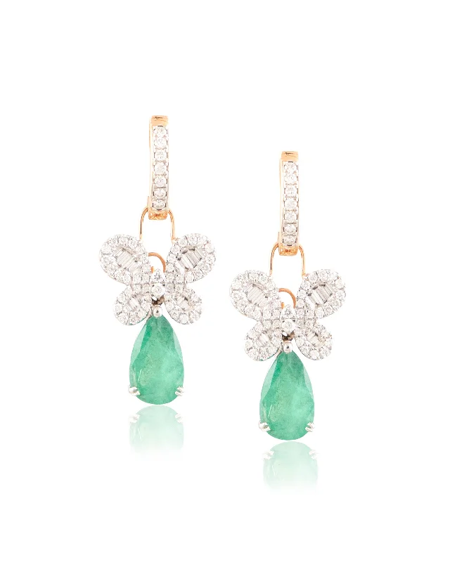 Women’s chandelier diamond earrings-Diamond Long Earring