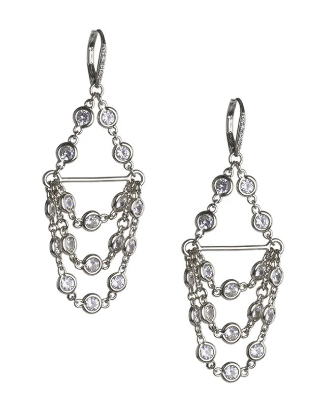 Women’s diamond drop earrings-Chandelier Diamond by the Inch Earring