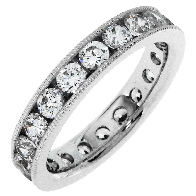 Just Perfect 2.00ct tw Diamond Eternity Channel Set Milgrain Band