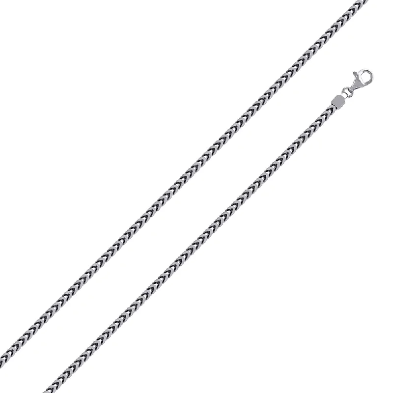 Women’s elegant necklaces-Sterling Silver 925 Rhodium Plated Franco 180 Chain 1.8mm