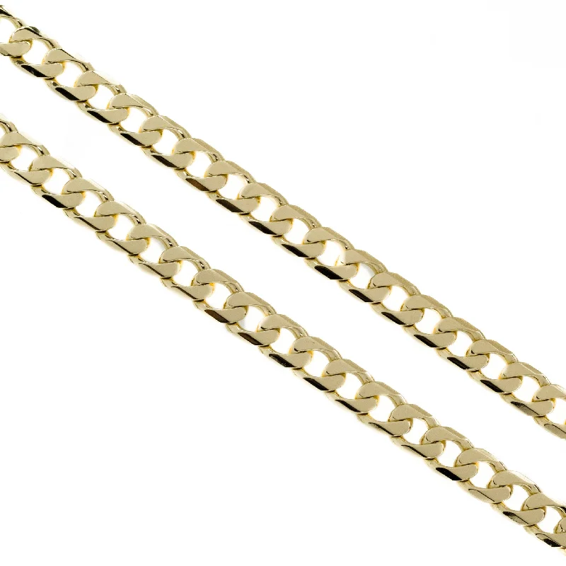 Women’s boho style necklaces-6.4mm Wide Curb Link 24" Chain in 10K Yellow Gold - 44.3 grams