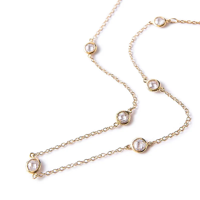 Women’s luxury gemstone necklaces-Crystal Chain Choker