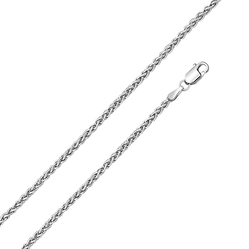 Women’s diamond solitaire necklaces-Wheat 050 Chain Link 2.1mm