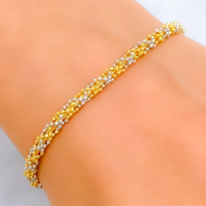 Women’s lucky bracelets-Subtle Attractive 22K Gold Bracelet