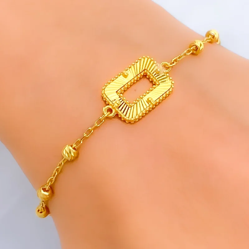 Women’s personalized bracelets-Palatial Jazzy 21k Gold Bracelet