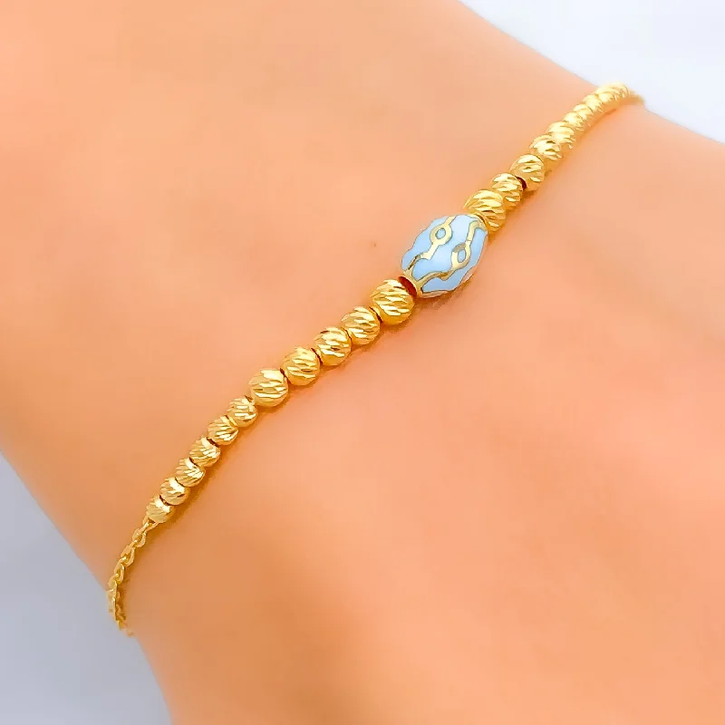 Women’s rose gold bracelets-Graceful Fine 21k Gold Bracelet