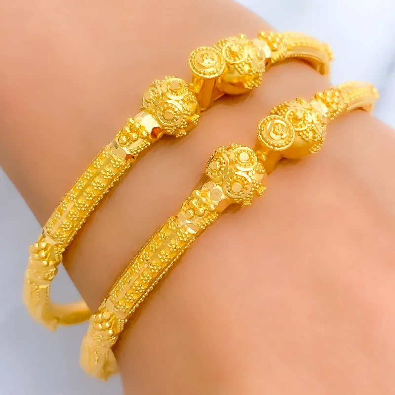 Women’s trendy bracelets-Sleek High Finish Pipe Bangles