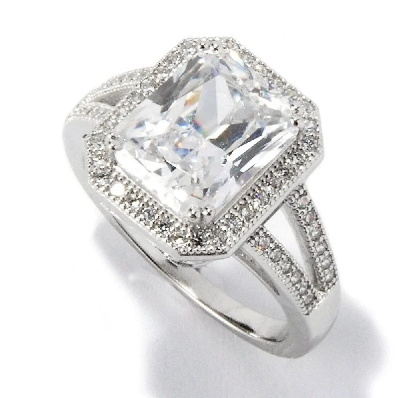 Women’s vintage-inspired rings-925 Sterling Silver White Zircon Ring