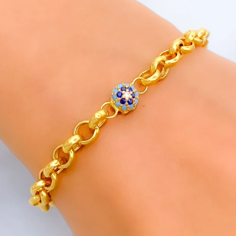 Women’s luxury bracelets-Everlasting Regal 22k Gold CZ Bracelet