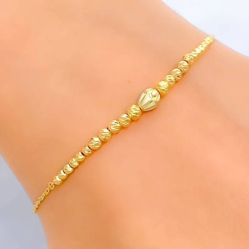 Women’s bangles sets-Opulent Petite 21k Gold Bracelet