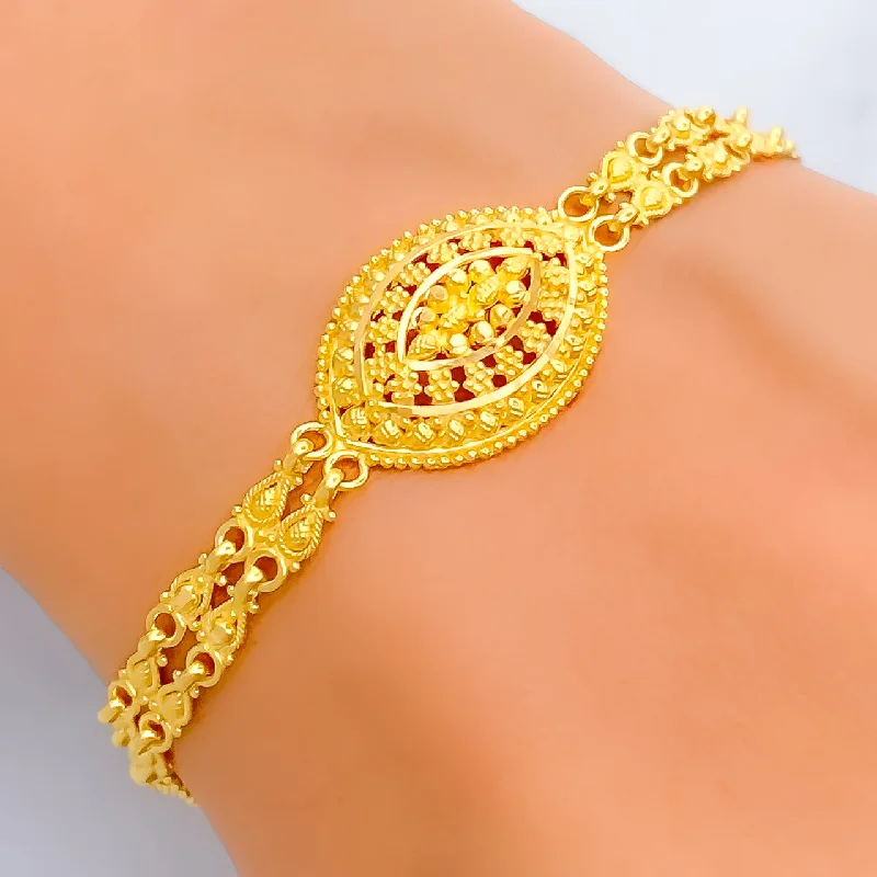 Women’s braided bracelets-Vibrant Elegant 22k Gold Bracelet