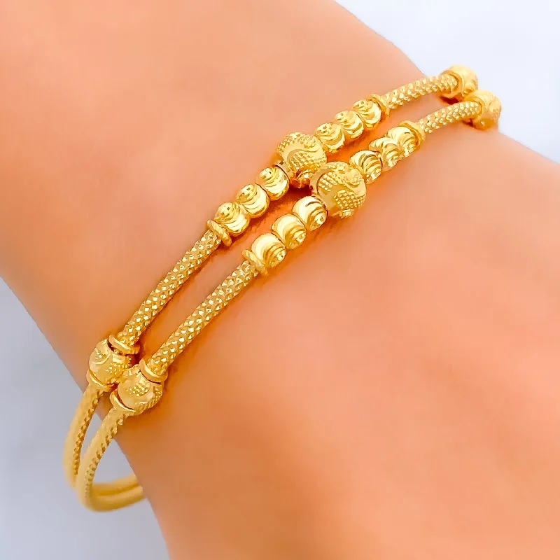 Women’s stackable bangles-Sleek Sophisticated 22k Gold Bangle Bracelet