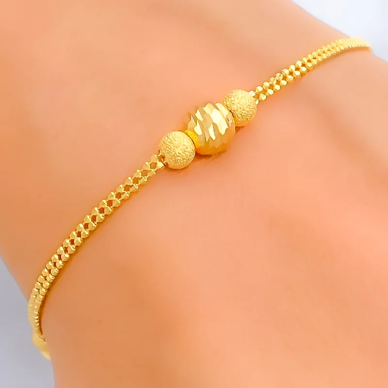 Women’s colorful bangles-Dazzling Orb 22K Gold Bracelet