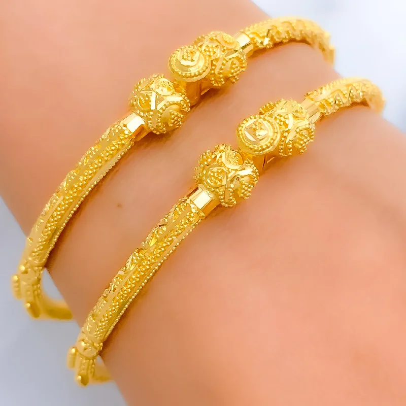 Women’s dainty bracelets-Sleek Dressy Pipe Bangles