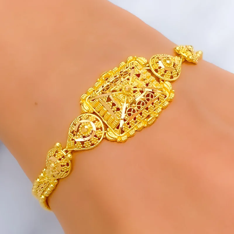 Women’s crystal bangles-Classy Elegant 22k Gold Bracelet