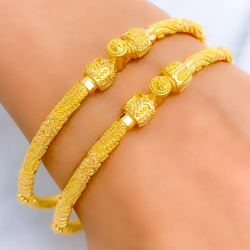 Women’s adjustable charm bracelets-Fine Fashionable Pipe Bangles