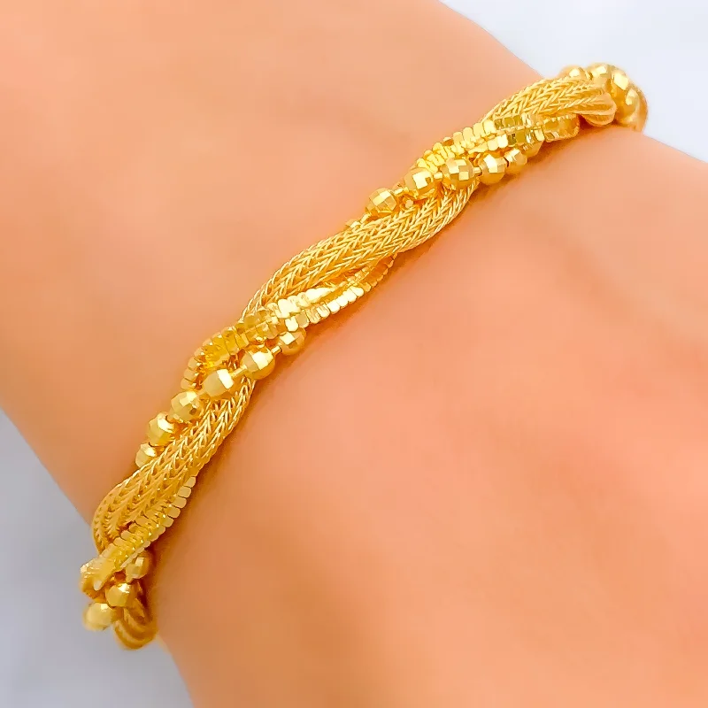 Women’s modern bracelets-Vibrant Sophisticated 22K Gold Bracelet