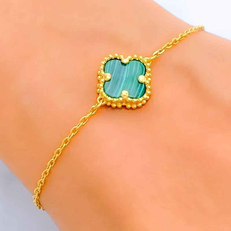 Women’s minimalistic bracelets-Evergreen Beautiful 21k Gold Bracelet