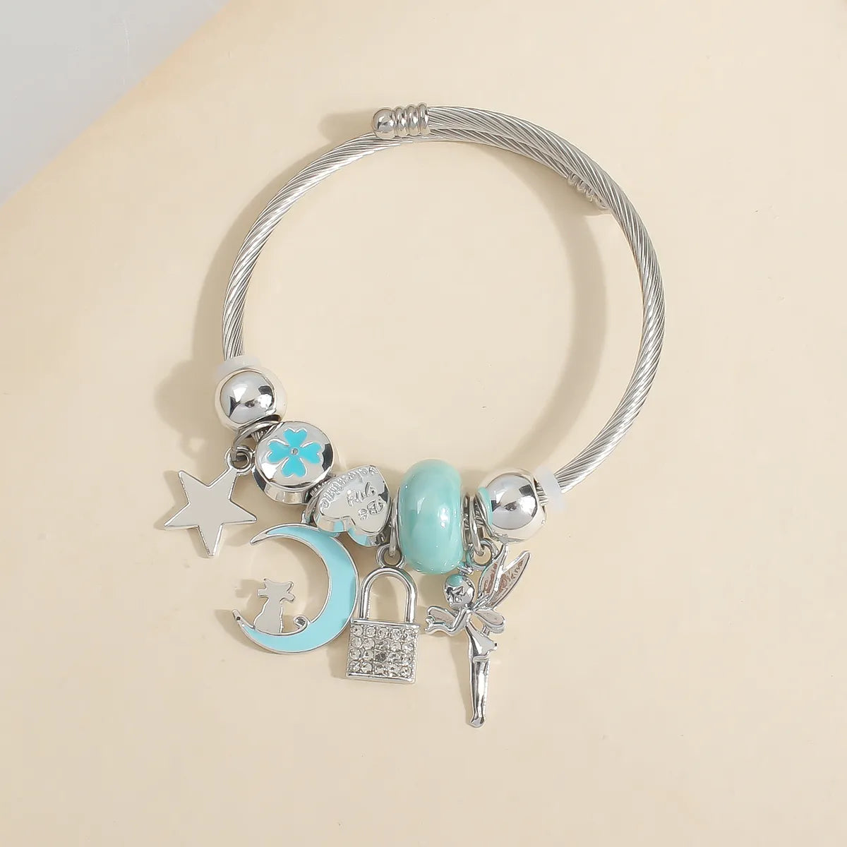 Star Moon Lock Angel Blue