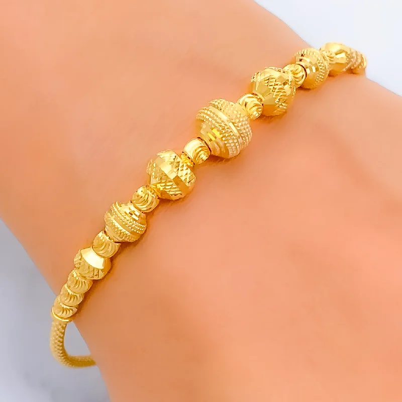 Women’s rose gold bracelets-Attractive Bold 22k Gold Bangle Bracelet