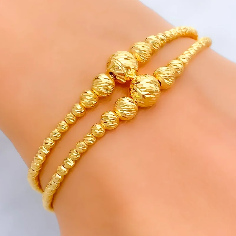 Women’s adjustable bracelets-Dressy Glowing 21k Gold Bracelet