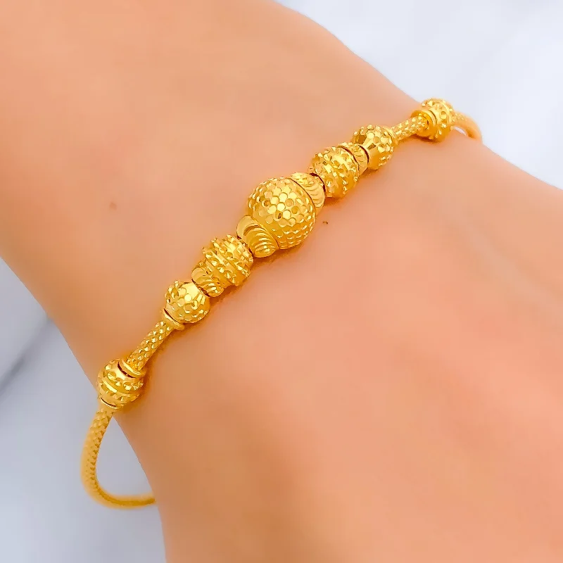 Women’s twisted bracelets-Lavish Shimmering 22k Gold Bangle Bracelet