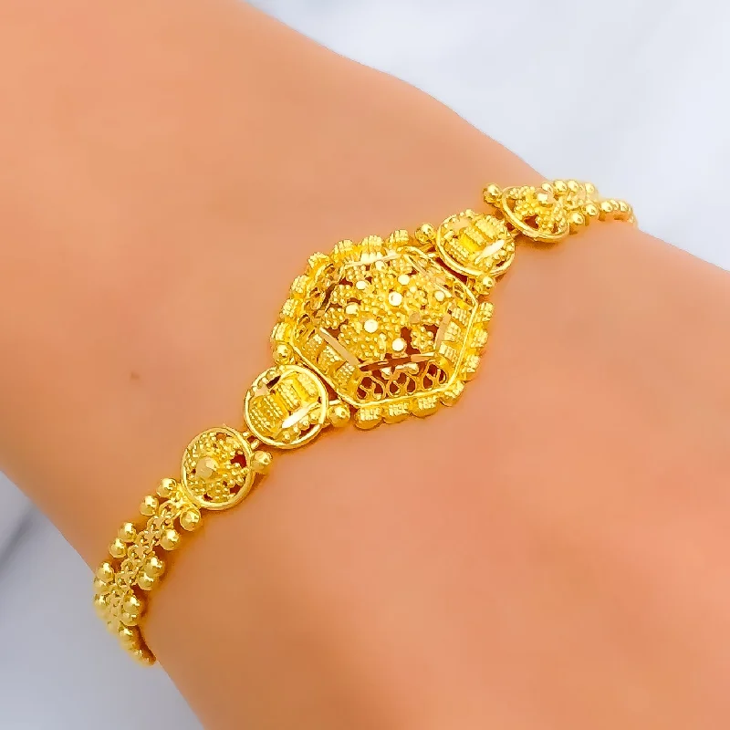 Women’s leather bangles-Fashionable Fine 22k Gold Bracelet