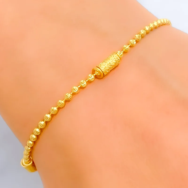 Women’s classic charm bracelets-Lightweight Ethereal 22K Gold Bracelet